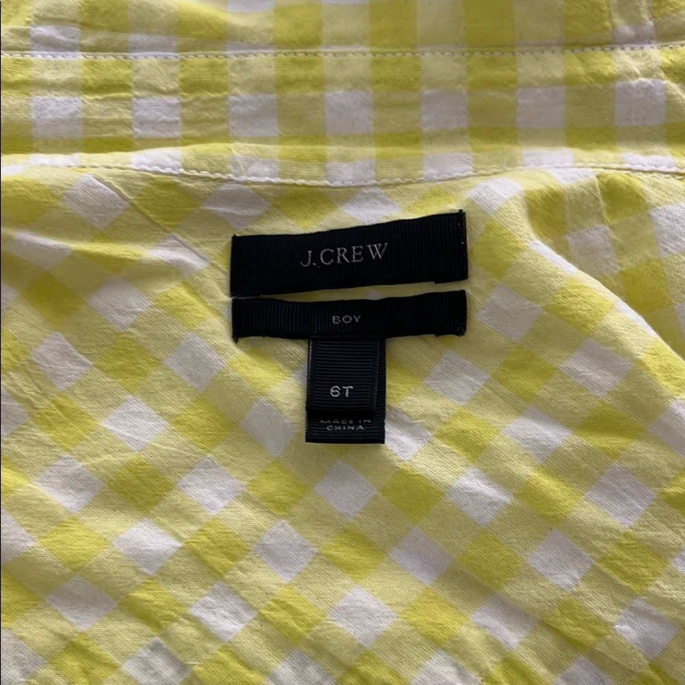 J.Crew Gingham Shirt in Sunny Yellow and White